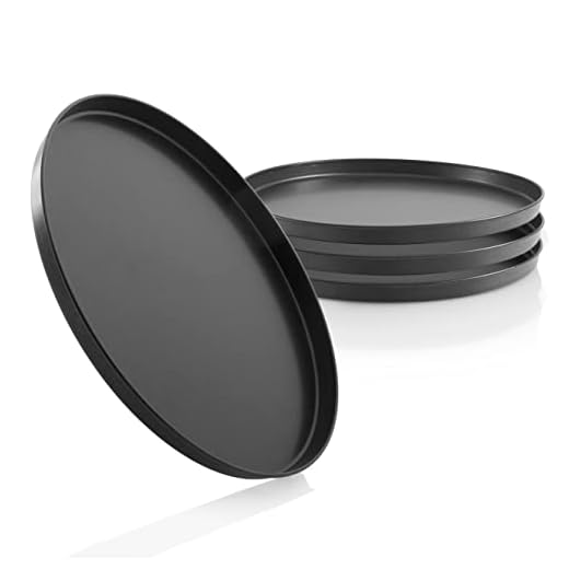 Grizzly teglia per pizza rotonda 28 cm, set di 4, rivestimento antiaderente, teglia rotonda, versatile, Made in Germany