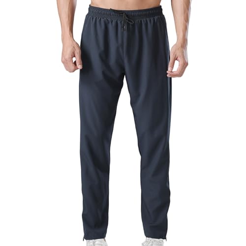​Mens Lightweight Athletic Fit Pants Waterproof Quick Dry Athletic Pants Outdoor Hiking Running Drawstring Sweatpants