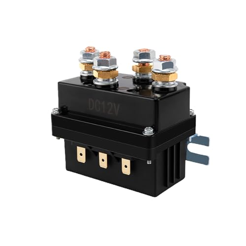 Winch Solenoid Relay Contactor 12V 500A Winch Relay Solenoid Replacement Compatible with Warn Polaris Honda KFI Superwinch Fit for ATV UTV SUV 8000-15000lb Winch Control