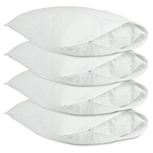 BC BARE COTTON Luxury Hotel Bedding Quality Collection, Ultra Soft dust Proof Plain Pillow Protector...