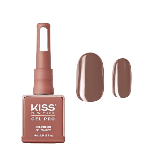 KISS NEW YORK Gel Nail Polish Soak Off UV LED Gel Polish 10mL Nail Art Salon Manicure DIY HEMA FREE, TPO FREE (Cinnamon Bagel)