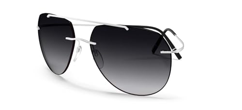Silhouette NASH TMA COLLECTION 8744 SILVER/GREY SHADED 61/15/0 unisex Sunglasses