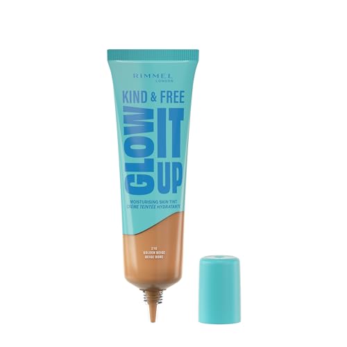 Rimmel London, Kind & Free Glow it up Base de Maquillaje Líquida Golden Beige 210 30ml