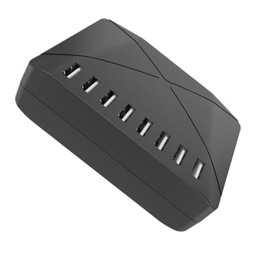 Station de charge USB multi ports pour smartphone et ordinateur portable noir compact