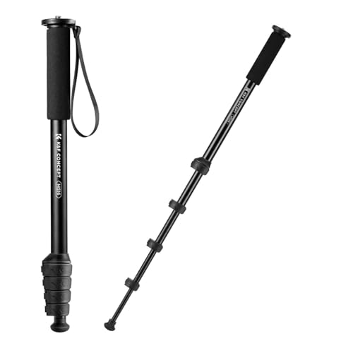 K&F CONCEPT Camera Monopod, 63' Aluminum Photography Monopod with 5-Section Height, Lightweight & Portable Camera Accessories, Payload 11lb
