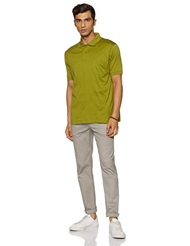 Image of Colorplus Men's Solid Regular Fit Polo
