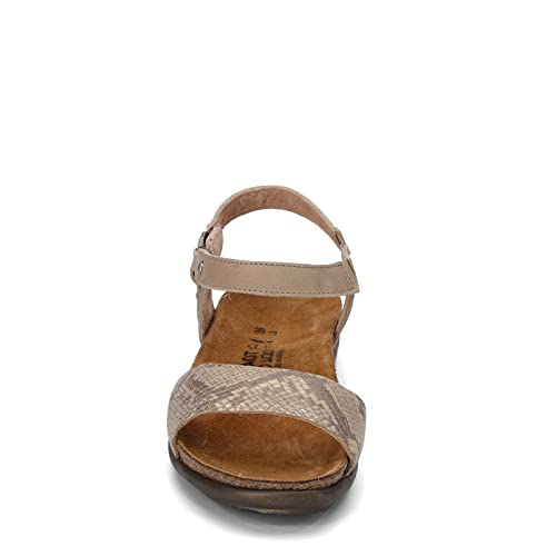 Image of NAOT Women's Sabrina Sandal Golden Cobra Lthr /Khaki Beige Lthr 5-5.5 M US