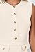 MEROKEETY Women's Formal Work Mini Dress Casual Summer Sleeveless Elegant Button Bussiness Office Outfits, Ivory, Small