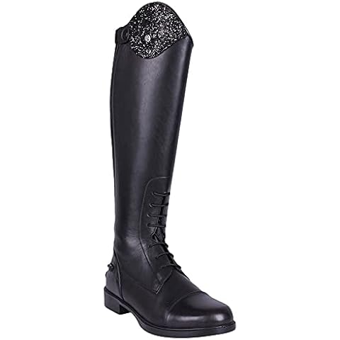 Botas de equitación juvenil QHP Romy con puño intercambiable Cover