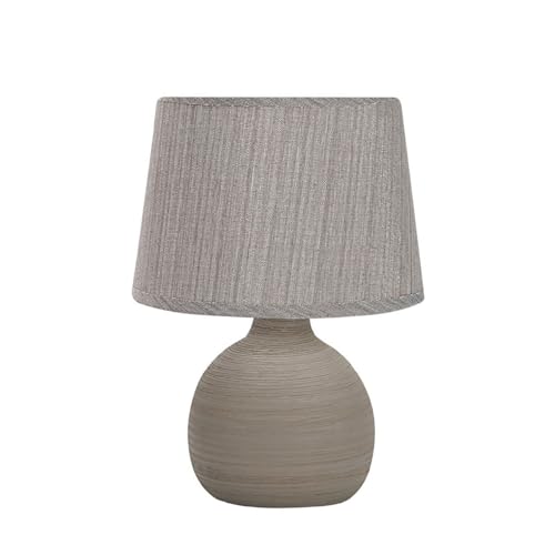 Luxus - Lampe de Table London - Marron - H25xØ18 - Céramique - Chambre - Salon - Lampe de Bureau