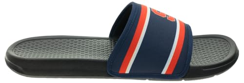 Image of FOCO NCAA Printed Team Logo and Color Stripes Comfortable Slide Sandals