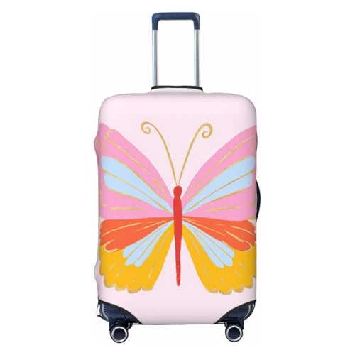 Butterfly Cheerful Aesthetic Minimalist Elastic Travel Luggage Covers Dustproof Scratch-Resistant Suitcase Protector Fit 22-24 Inch