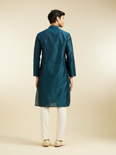 Image of DIWAS BY MANYAVAR Men's Art Silk Thread Work Kurta (1pc)