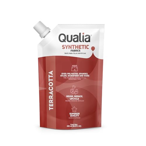 Qualia Synthetic Fabric Dye, Easy to Use, Perfect for Synthetic Fabrics: Polyester, Spandex, Nylon, and More, Ultra-Concentrated Colors for Vibrant Results,...