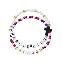 Charlie Kirk Merch Bracelet Shooting Freedom USA Bracelets Bracelets for Men Women