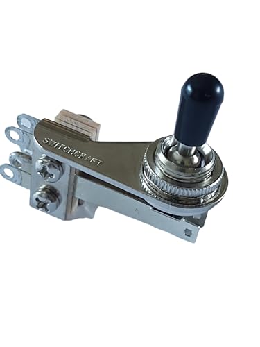 Axegrinderz Switchcraft 3-Way USA Toggle Switch, Black Tip for SG, ES Guitars