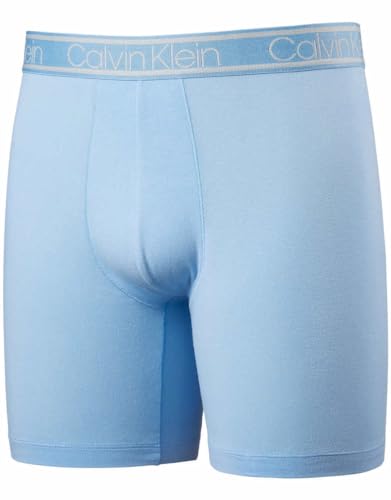 Calvin Klein Mens 3 Pack Lightweight Boxer Brief (US, Alpha, Medium, Regular, Regular, Navy/Shoreline/Light Blue)4