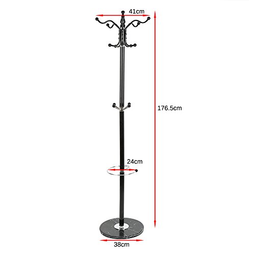 LANTUS Attaccapanni in Metallo con Base in Marmo