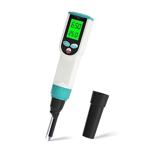 Medidor de PH Medidor de PH alimentos 0,00~14.00pH, probador temperatura pH, Sensor alta precisión, analizador acidez for enlatado carne, masa queso, agua
