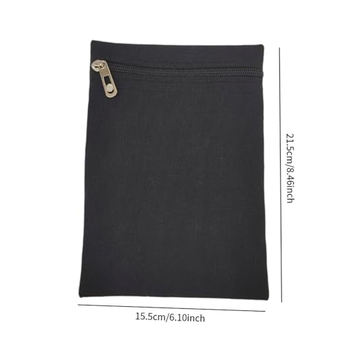 Nishiyuenyi 2 Stück Innentasche Mantel Verdeckte Reißverschlusstasche Zum Einnähen Aufbewahrung für Handy Und Geldbörse Aus Canvas für Outdoor Arbeit, Schwarz