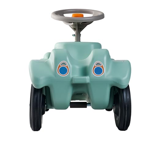 BIG Bobby Car Classic Green Sea - Rutschauto ab 1 Jahr im bunten Meeres-Design mit grauem Sicherheits-Lenkrad und Hupe, für Kinder von 1-5 Jahre (bis 50 kg), salbei mit Aufklebern – Bild 4
