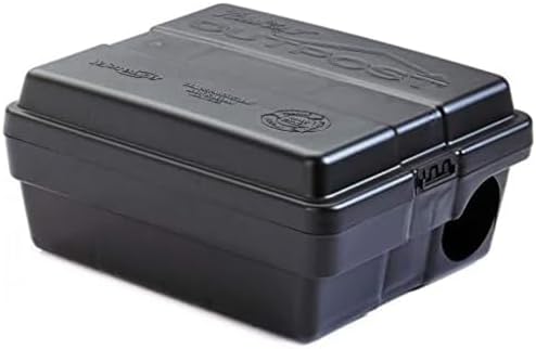 Outpost Rat Bait Station | Single Station Targets Small Mice Up to Large Rats | Position Horizontal or Vertical | Made in USA