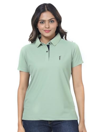 Image of STELLERS Women's Premium Polo T-Shirt, Regular Fit | Odour Resistant | Wrinkle Free | Quick Dry | Stretchable | Lightweight | Breathable | Sustainable | Anti-Static | Feather Touch Feel