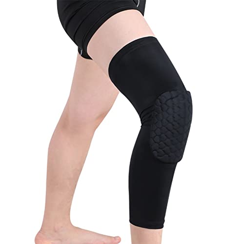 WISREMT 2 Pcs Rodilleras para Muslo, Manga de compresión para Pierna para Baloncesto, Manga Larga para Pierna, Equipo de protección, Rodilleras para niños, Adolescentes y Adultos