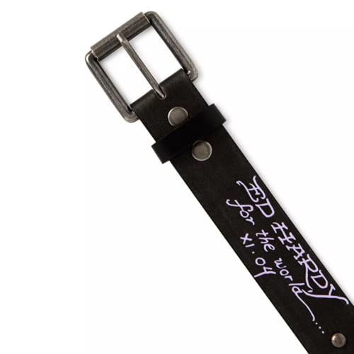 ED HARDY Men's 38mm Skull in Love Print Studded Belt4