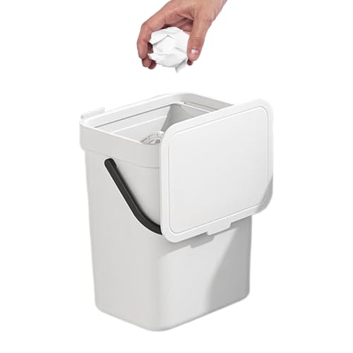 Poubelle pour porte de meuble avec couvercle étanche pour cuisine et évier