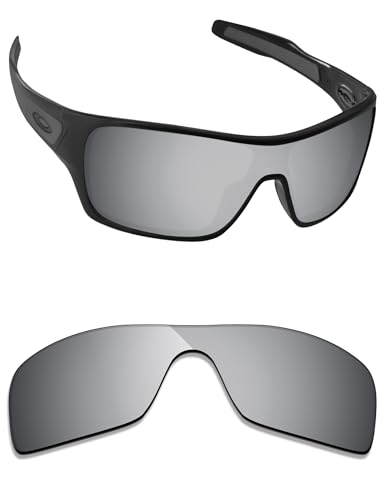 Image of Alphax Silver Titanium Mirrored Non-polarized Replacement Lenses for Oakley Turbine Rotor OO9307 Sunglasses