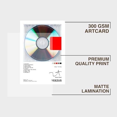 engineered wood Kanye West - YEZUS Wall Poster Frames|Aesthetic A4 Poster Frames For Home, Living Room, Bedroom and Office|Wall Frames Artworks|Hanging Theme Posters