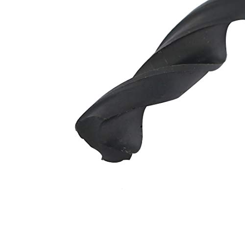 Aexit 7mm Dia Tool holder HSS Oxynitriding 2-Flute Straight drill hole Twist Drill Bit Black Model:61as208qo545