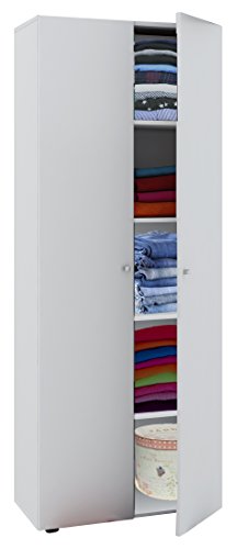 Preisvergleich Produktbild VCM Kleiderschrank Schlafzimmerschrank Jugendschrank Vandol / Auswahlmöglichkeit: Schublade / Aufsatz Höhe 238 cm: Weiß