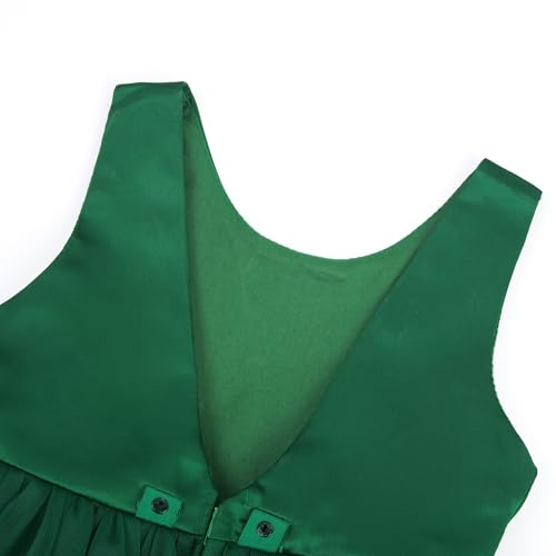 Image of JerrisApparel Flower Girls Dress Wedding Satin Dresses Princess Birthday Party Prom Ball Gown