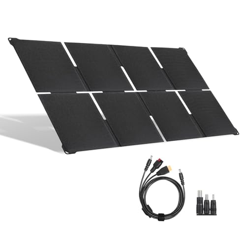 Panneau de Chargement Pliable 80W Haute Performance avec Sorties USB et Type C