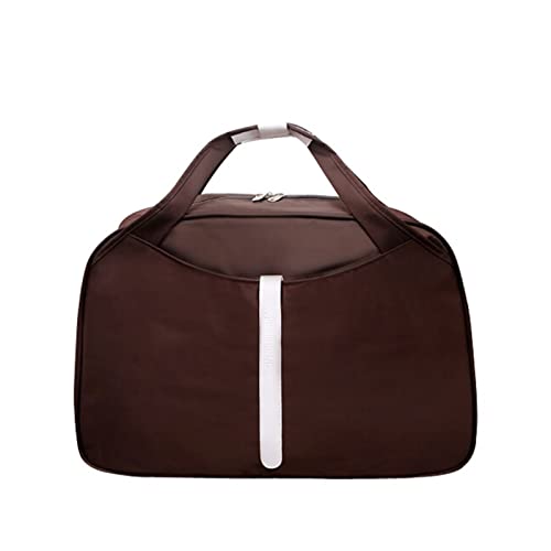 Travel Duffel Bags Casual Oxford Women Large Capacity Travel Bag Men Travel Bags Traveling Duffle Bag Ladies Shoulder Bags(Brown)