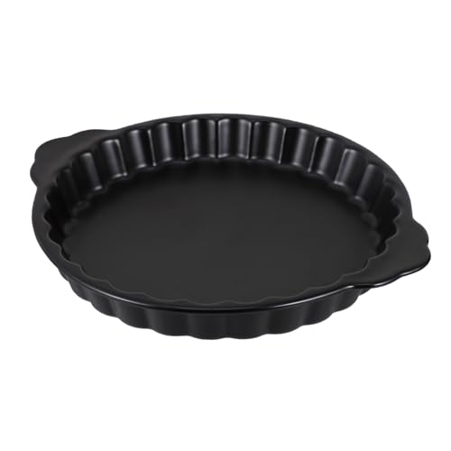 DOITOOL Fuente de Negra con Asas Dobles Esmaltadas Resistente al Calor y Fácil de Limpiar Bandeja de Hornear Práctica para Cocina Doméstica y Presentación de Alimentos