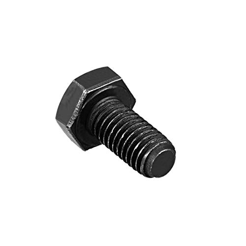 Image of uxcell M8x16mm Hex Head Left Hand Screw Bolts Fastener Carbon Steel Black 2pcs