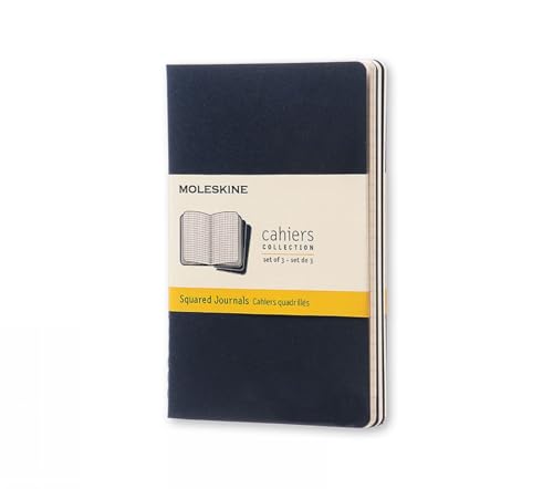 Cahier Pocket Squared Blue Cover (Moleskine Srl)(package of 3)