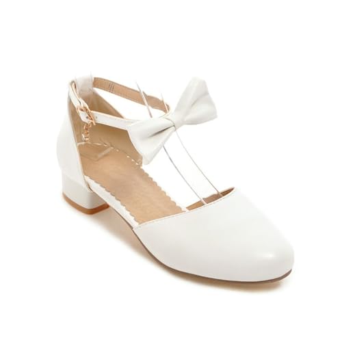 Flower Girls Heels Dress Shoes Kids Closed Toe Bow Ankle Strap Mary Jane Sandals Toddler Wedding Party Shoes3