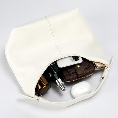 Image of Crescent Shoulder Bag for Women - Black Small Handbag With Only Two 'Purses' Detached