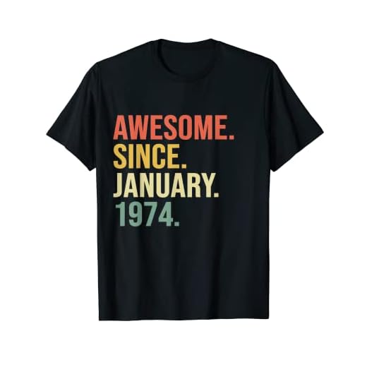 Awesome Since January 1974 - Tarjeta de felicitación para 46 cumpleaños Camiseta