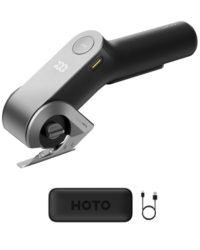 HOTO Ciseaux électriques sans fil EdgeFlow, lame titane, écran LED, rechargeable, auto-affûtage,...