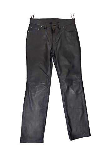 The Black Rose - Lederhose Herren lang - Model Dylan - Lederjeans 501 Tube...