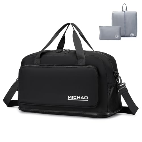 BAGROUPS Handgepäck Tasche 55x40x23 Lufthansa Faltbare Wasserdicht Reisetasche 55 x 40 x 23 cm Groß Erweiterbar Handgepäck für Flugzeug Diebstahlsichere Sporttasche für Weekender Fitness Damen Herren