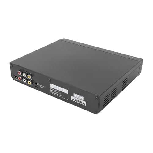 Jectse 1080p Upcaling All Region CD DVD Reproductor con Remoto, Formatos NTSC PAL para Proyectores de TV, Admite MP3 WMA JPEG a Través de USB, Interfaz Multimedia HD (Enchufe de la UE)