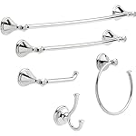 Delta 79735 Cassidy Double Towel Hook Bath Hardware Accessory in Polished Chrome - Image 2