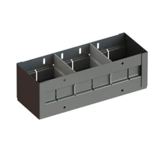 Adrian Steel 66206, Solvent Tray,Divided, 14w x 4.75h x 5.21d, Gray