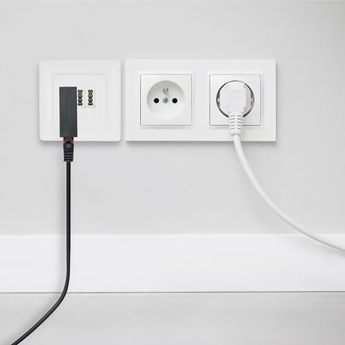 BIGtec TAE RJ45 DSL Adapter TAE-F Stecker auf RJ45 Buchse 8P2C Kabeladapter belegt 4/5 Modularadapter Telefon für Telekom Router Fritz!Box Speedport Easybox